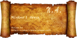 Nieberl Anna névjegykártya